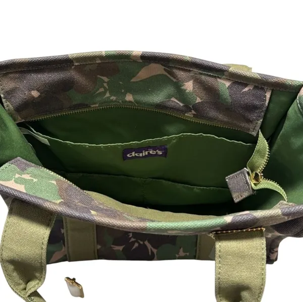 Camouflage Crossbody Tote‎ Bag Green - Image 9