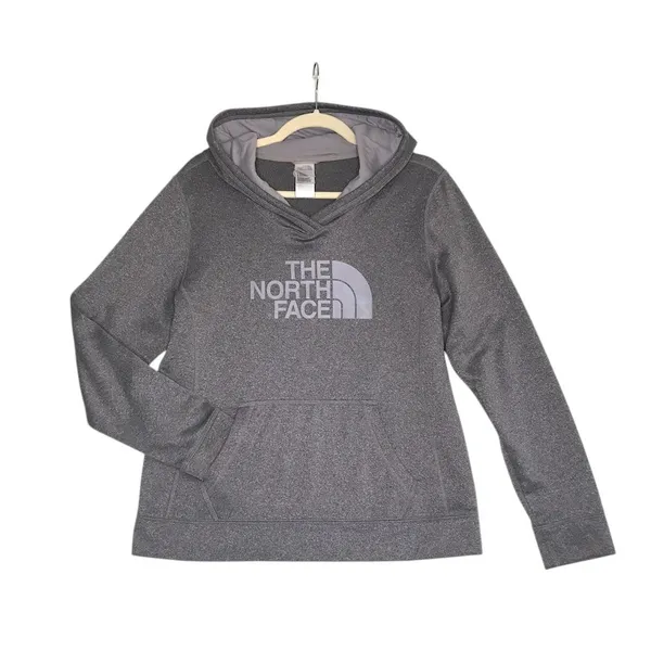 THE NORTH FACE Half Dome Pullover Hoodie Women L Gray Outdoor Travel Camping - Image 2