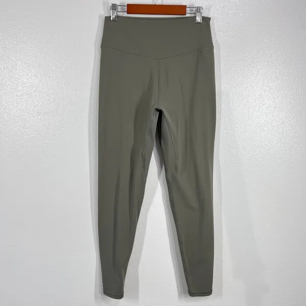 K. By Kendra Scott Activewear High‎ Rise Lustrous Leggings Olive Green Size L - Image 3