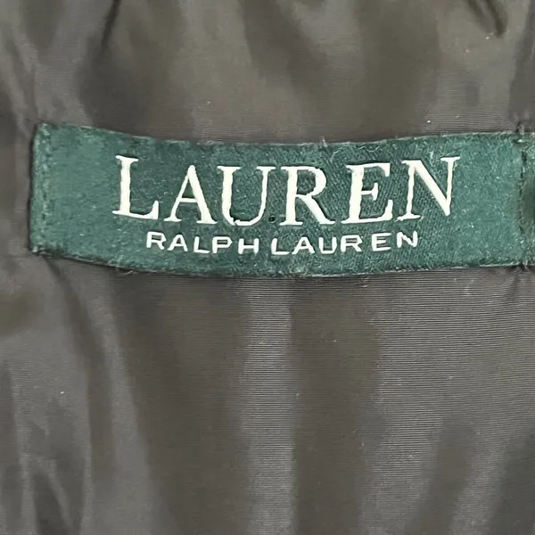 Lauren Ralph Lauren Black Quilted Down Puffer Coat Faux‎ Fur Zip Off Hood Small - Image 6