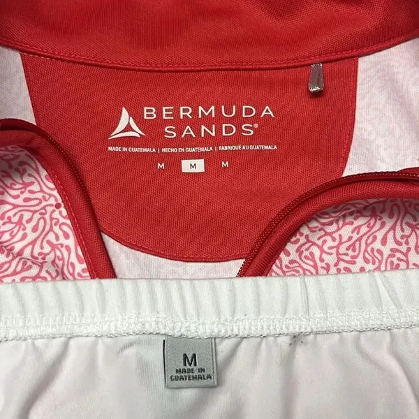 Bermuda Sands Tropical Golf Dress with White Pull-On Athletic Shorts & Belt-Med - Image 9