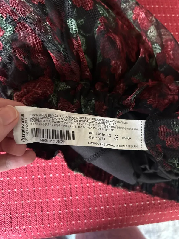 Stradivarius rose floral midi skirt - Image 6