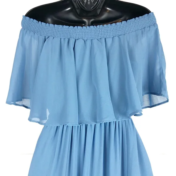 SHOW ME YOUR MUMU Coastal Blue Hacienda Maxi Dress Small - Image 5
