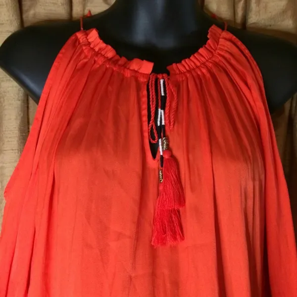 Motherhood Maternity Women's Orange Cold Shoulder Summer Top-Size S-NWT - Image 5