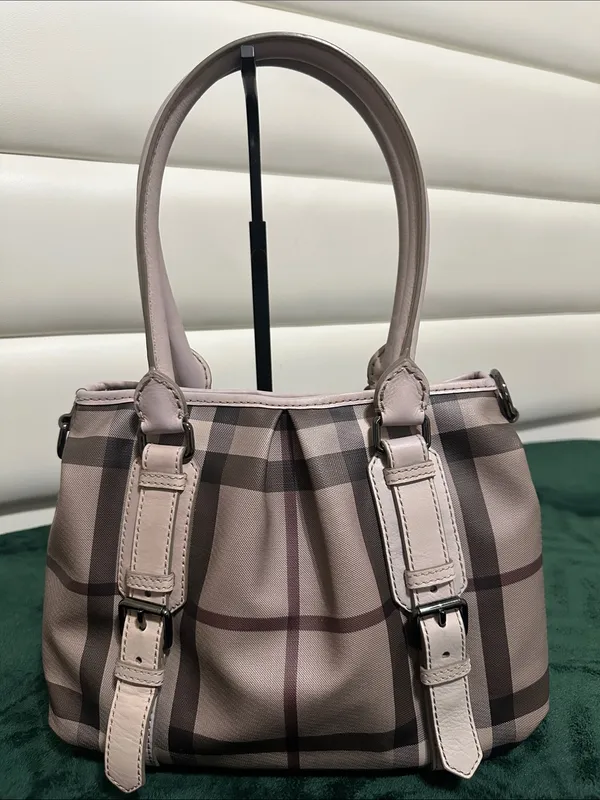 Burberry Northfield Convertible Tote Smoked Check Coated Canvas - Image 4