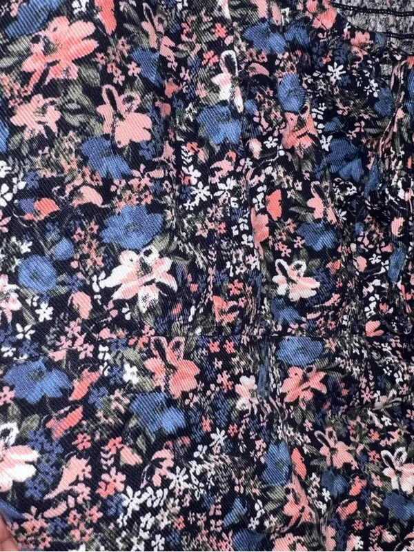 Hollister‎ Floral Smocked Crop Cami Tie Front NWT Size L - Image 5