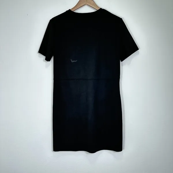 Zara Black Minimalist Shift Dress Pockets Polished Preppy Size Medium‎ Classic - Image 5