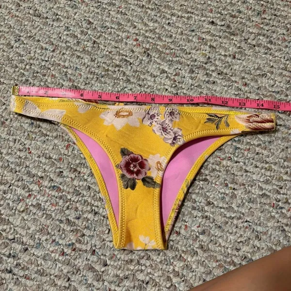 TRIANGL Fiore Giallo swimwear floral neoprene Bikini Swim Bottoms- Size Small - Image 6