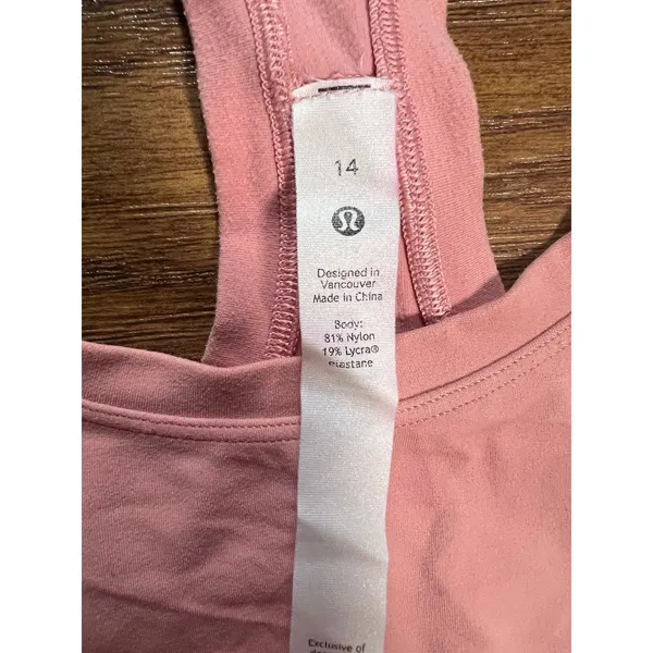 Lululemon Tank Top Womens 14 Pink Racerback Athletic Yoga Gym Workout Running - Image 3