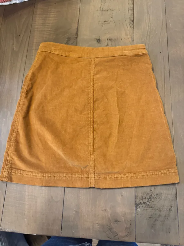 Free People Size 0 Y2K Camel Corduroy Zipper Skirt - Image 3