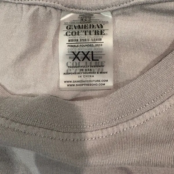 Gameday Couture Vikings long sleeved sequence tshirt top XXL gray taupe - Image 4