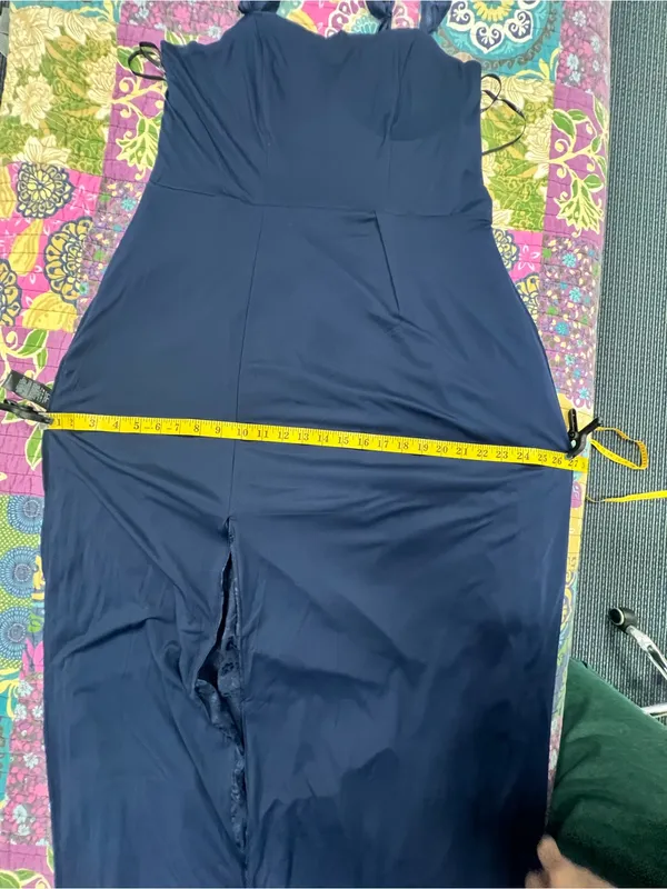 Lulu's Arlaith Navy Jacquard Lace-Up Corset Maxi Dress NWT XL - Image 10