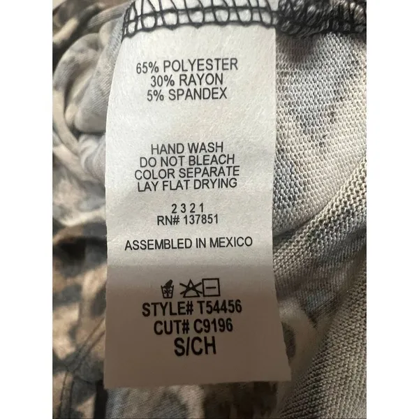 Gaze Animal print Knit top Sz S NWT - Image 4