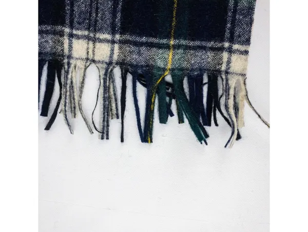 Pendleton Vintage Green Plaid Wool Scarf Unisex Men Women US - Image 4