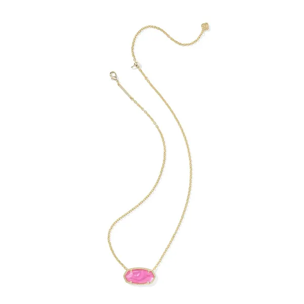 Kendra Scott Elisa Gold Statement Short Pendant Necklace Azalea Illusion - Image 3