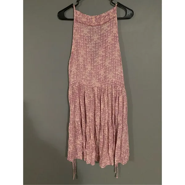 American Threads Long V Neck Tiered Dress Size Large - Image 2