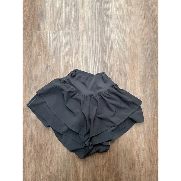 OFFLINE by Aerie Womens Gray Ruffle Skirted Shorts‎ Skort High Rise Activewear - Image 3