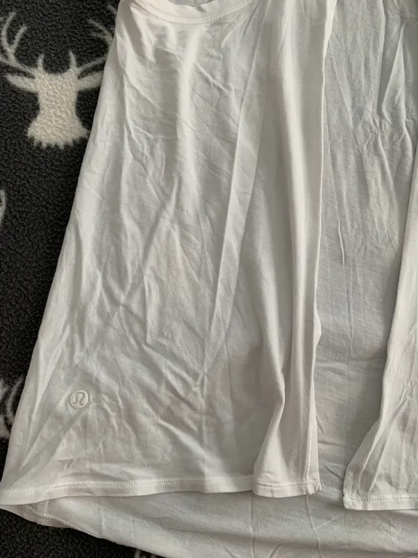 Lululemon White All Tied Up Tank Size 2 - Image 3