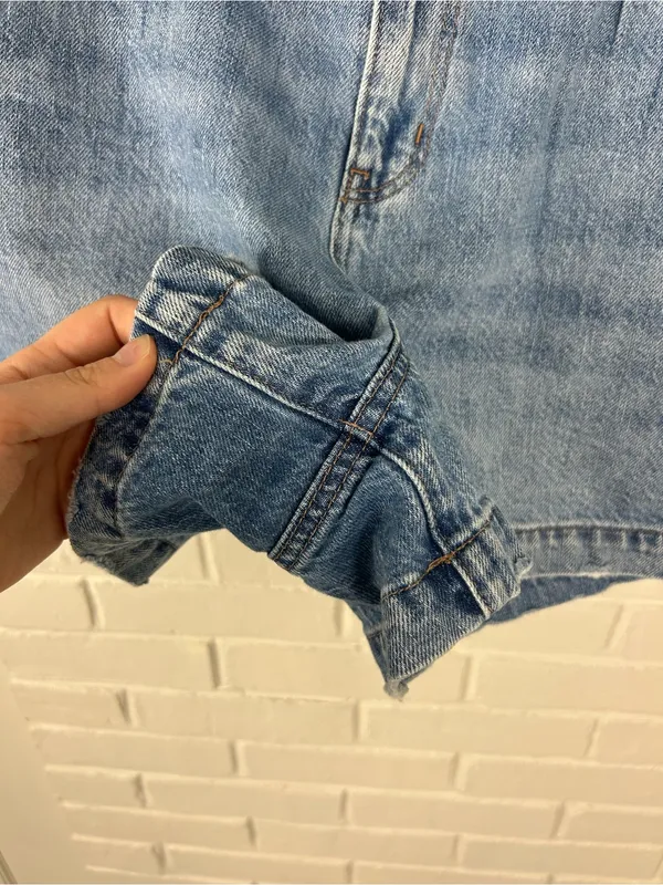 American Eagle Cotton Denim Mom Shorts Plus Size 16 - Image 9