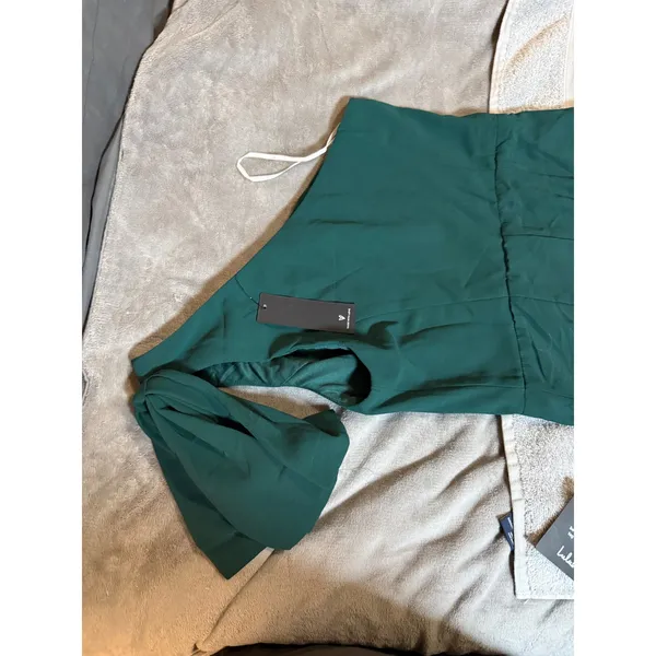 NWT Lulus Small Revel in the Moment Emerald Green‎ One-Shoulder Maxi Dress - Image 9