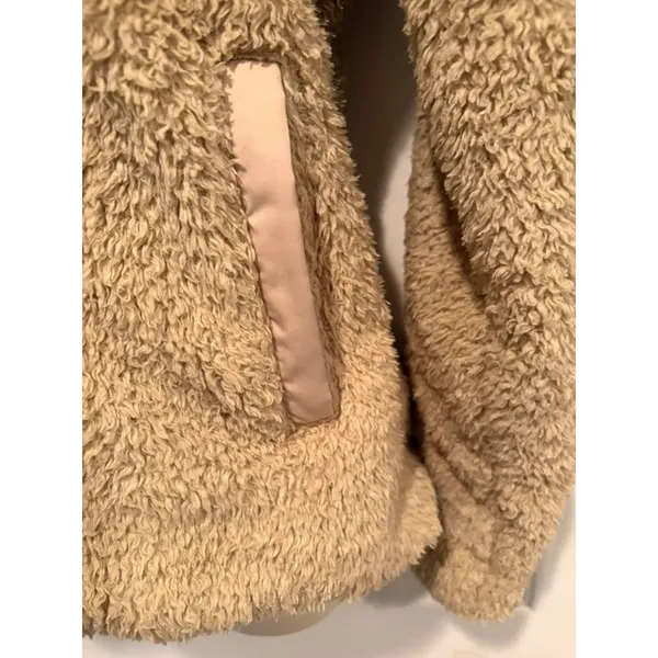 Patagonia Los Gatos Teddy Fleece Zip Jacket Tan Beige 25210 Women Small - Image 4