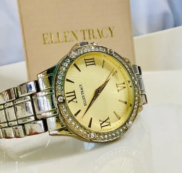Ellen Tracy™️ Gold Tone Watch with Rhinestones - Image 7
