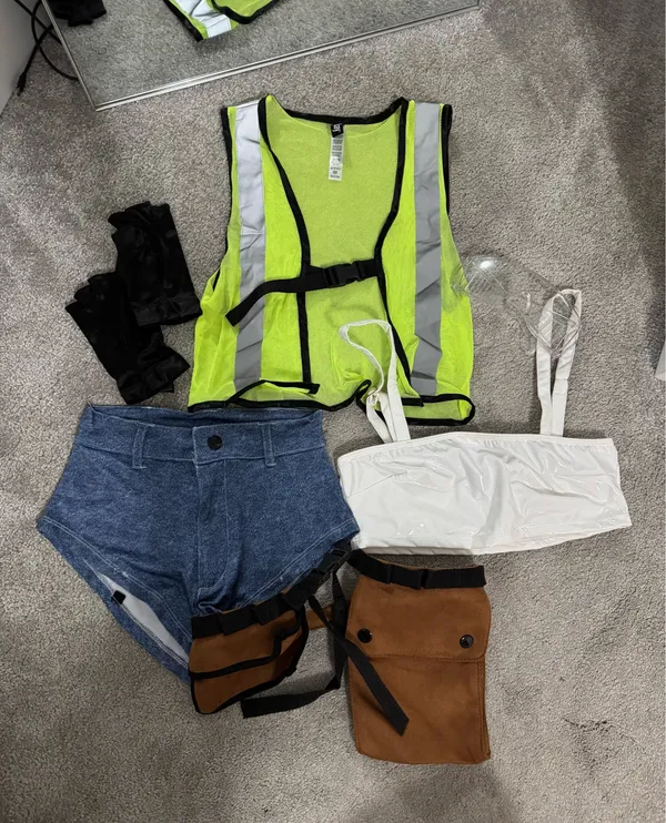 Forplay Under Construction Halloween Costume Green Size XS - Image 3