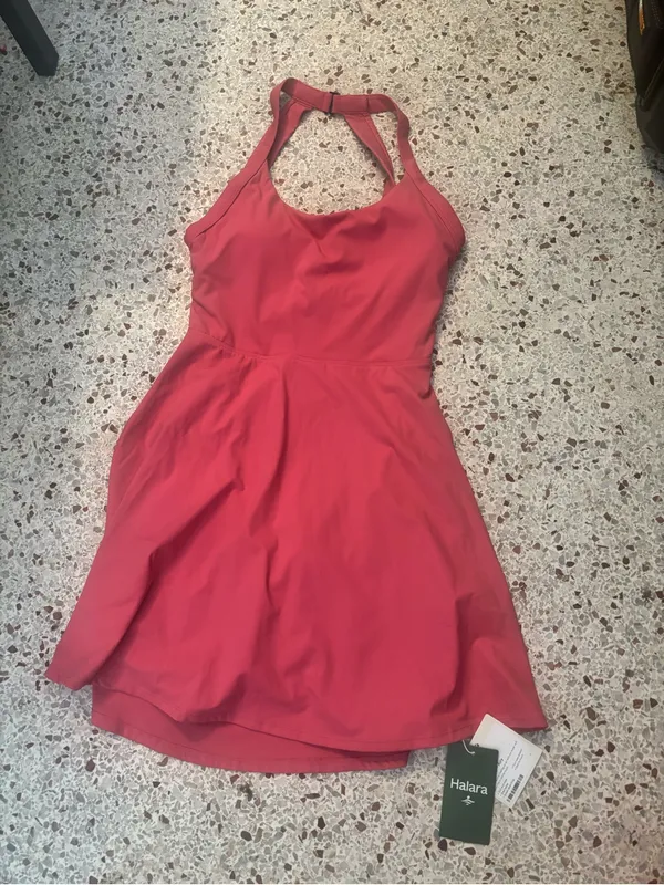 NWT halara softlyzero airy backless twisted flare active dress Sma - Image 2