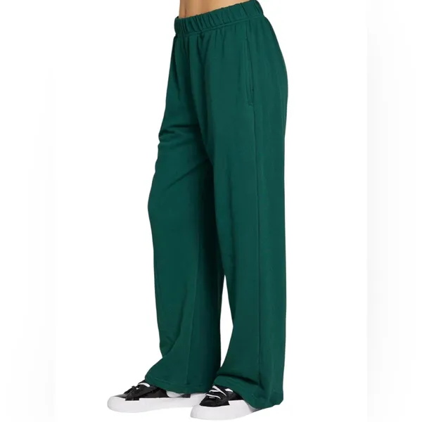 Micheal Lauren Wide Leg Sweatpants Mabel in Emerald Green Size Small - Image 2