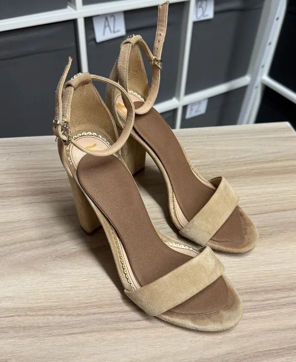 Sam Edelman Odila Elegant Tan Women's Chunky Block Heel Strappy Sandals - Image 2