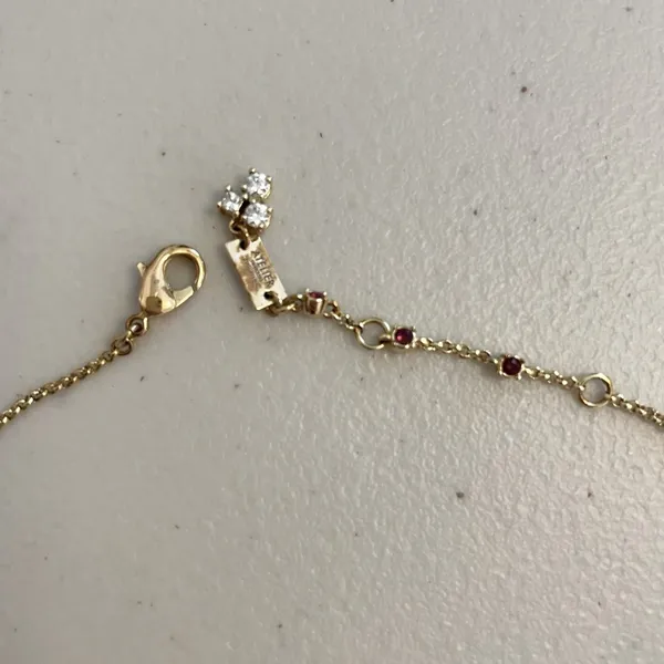 Swarovski Gold and Crystal Flower Pendant 18” - Image 4