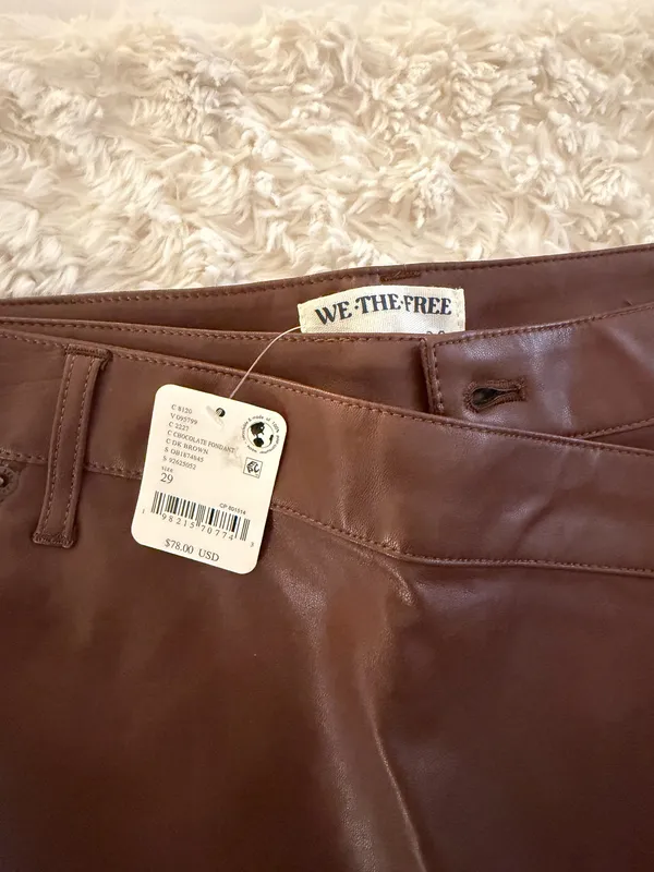 Free People Leather Skirt - Image 2