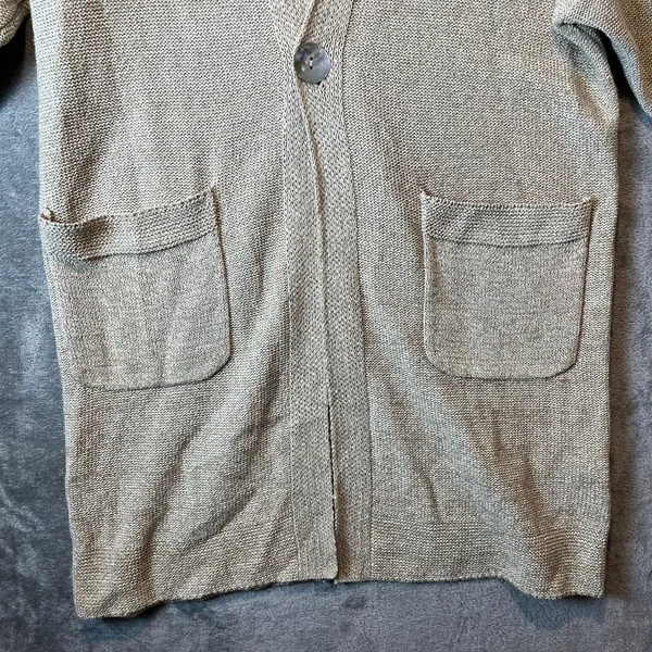 Pas De Calais Cozy Minimalist Knit Cardigan Neutral Beige Cardigan‎ XS Oversized - Image 3
