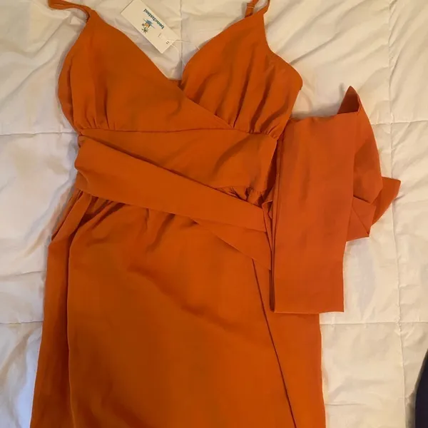 (3/$20 Item) Orange Tie Dress - Image 2