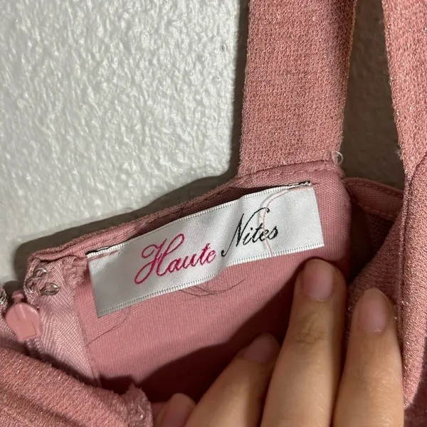 Hautes Nites Women Long Party Pink Dress size‎ 1 - Image 6