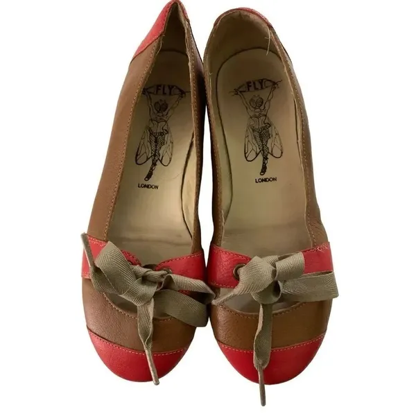 Fly London flats red brown women's size 37 US 6.5/7 - Image 2
