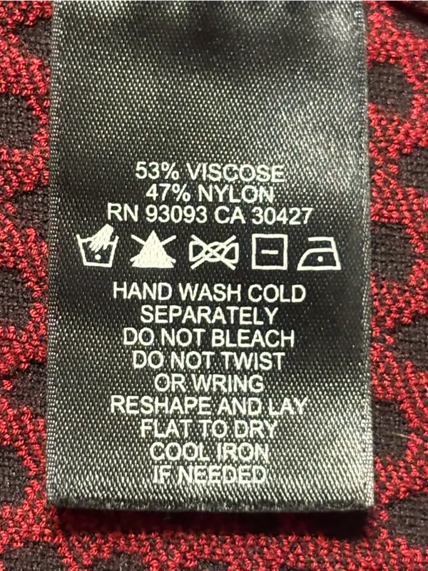 Nic+Zoe Fall Fever Jacquard shift dress in Black & Red size Large - Image 8