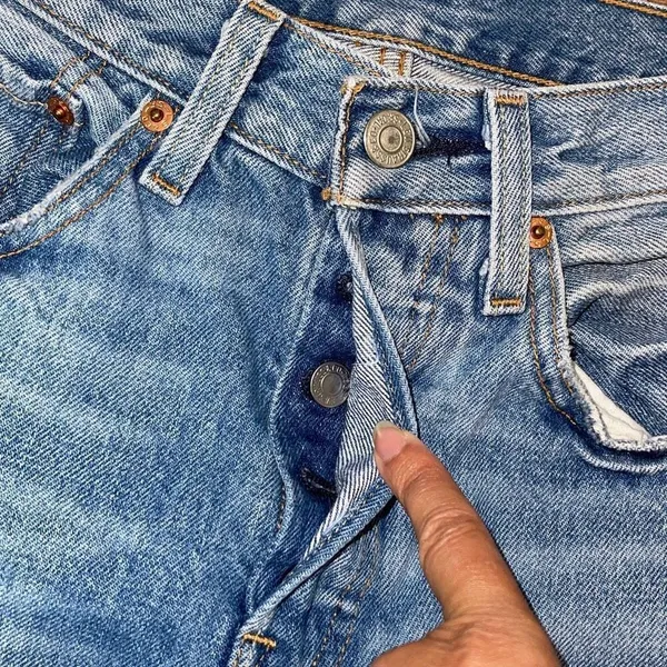 Levi's 501‎ Womens High Rise Button Fly Distressed Skinny Denim Jeans Blue Sz 24 - Image 5