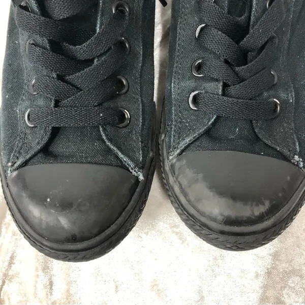 Converse shoes black chuck taylor all star sneakers size 8 unisex junior - Image 8