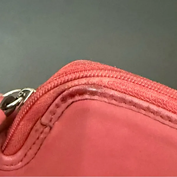 Coach Coral Daisy Leather Double Zip Wallet Wristlet - Image 15
