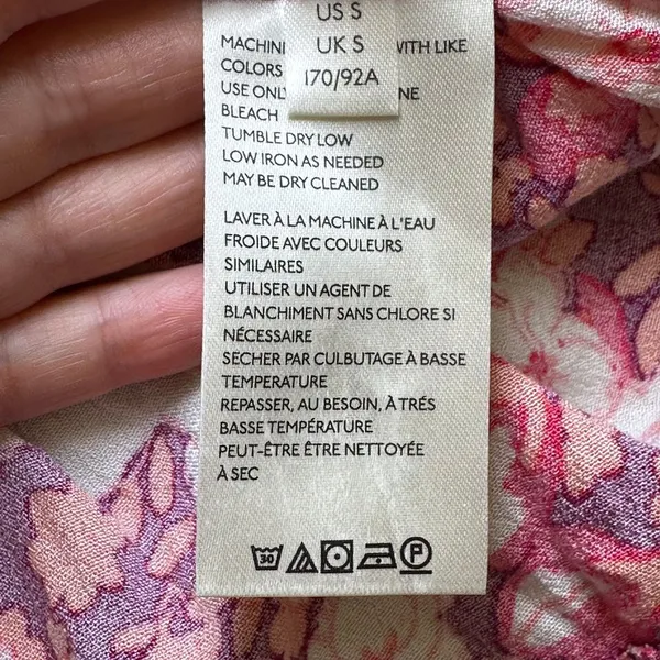 Free People Sweet‎ Memories blouse fruit punch combo boho floral ruffle size s - Image 11