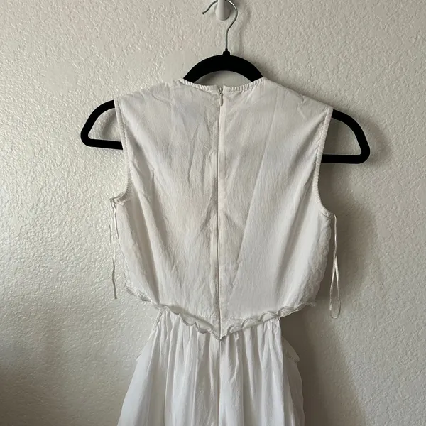 Bardot White Embroidered eyelet cutout maxi midi dress - Image 7