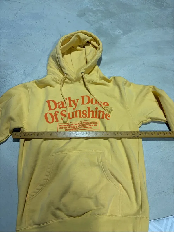 Our seasns Daily Dose Of Sunshine Yellow Hoodie Sweatshirt small - Image 5