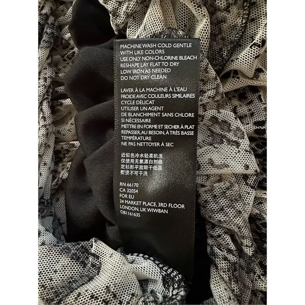 Urban Outfitters Sheer Snake Print‎ Crop Tank Top sz large - Image 9