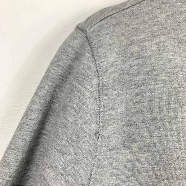 GAP Red & Black Plaid Logo Gray Crewneck Sweatshirt - Image 5
