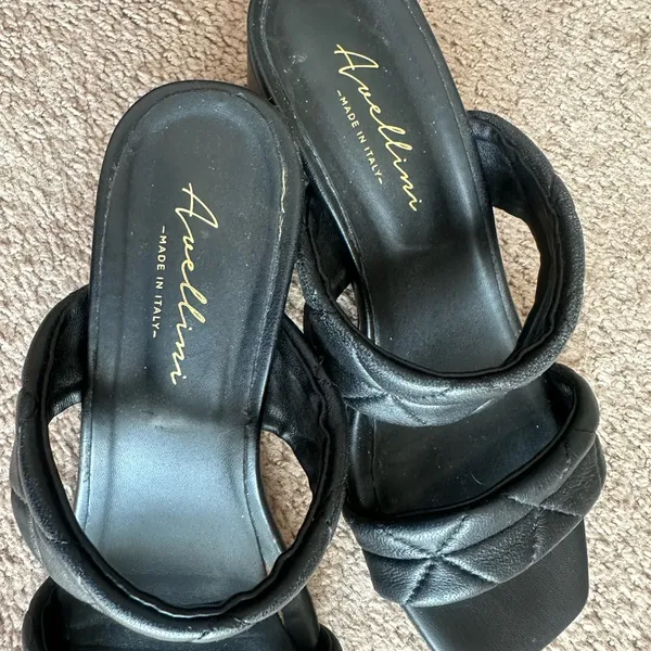 Avellini Italian Black Leather Sandals 8 - Image 5