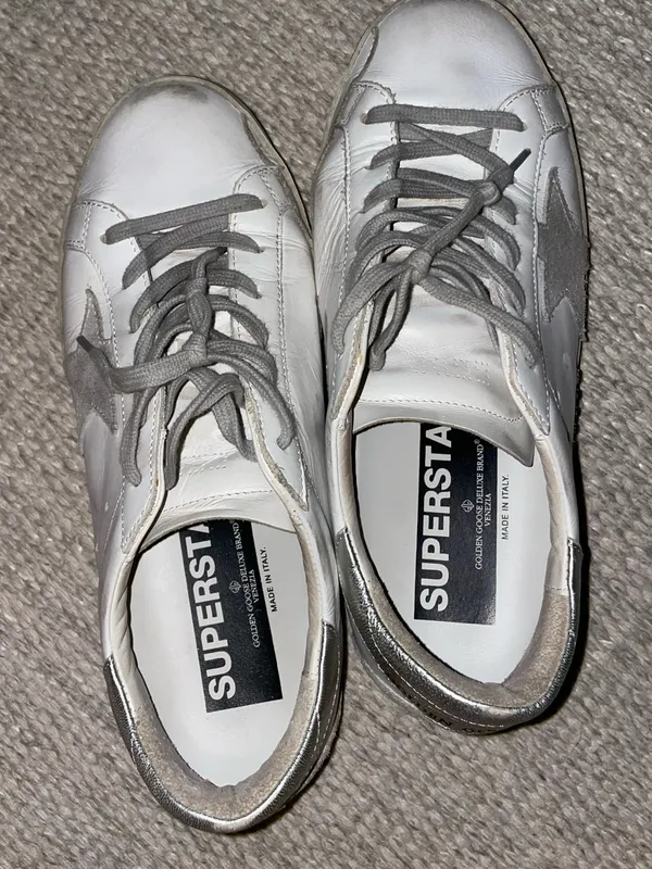 Golden Goose Women's Super-Star with silver heel tab and metal stud lettering - Image 7