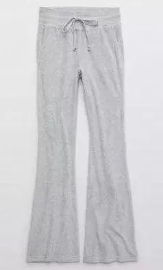 Aerie Kick-It Flare Velour High Waisted Pant - Image 2