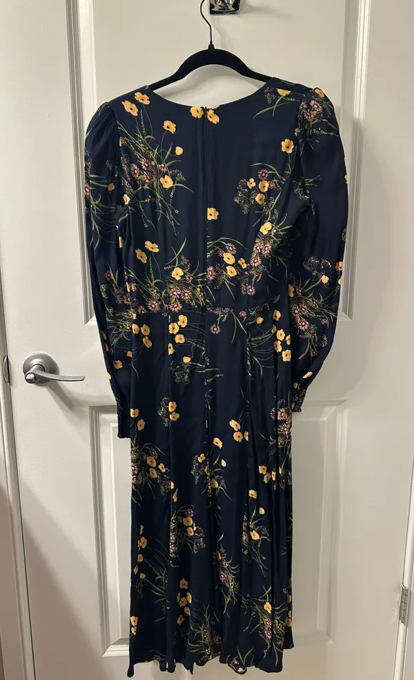 Navy Floral Dress - Image 4