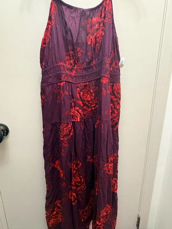 Old Navy Plum waist defined NwT women’s Midi Dress with Floral Print - Image 8